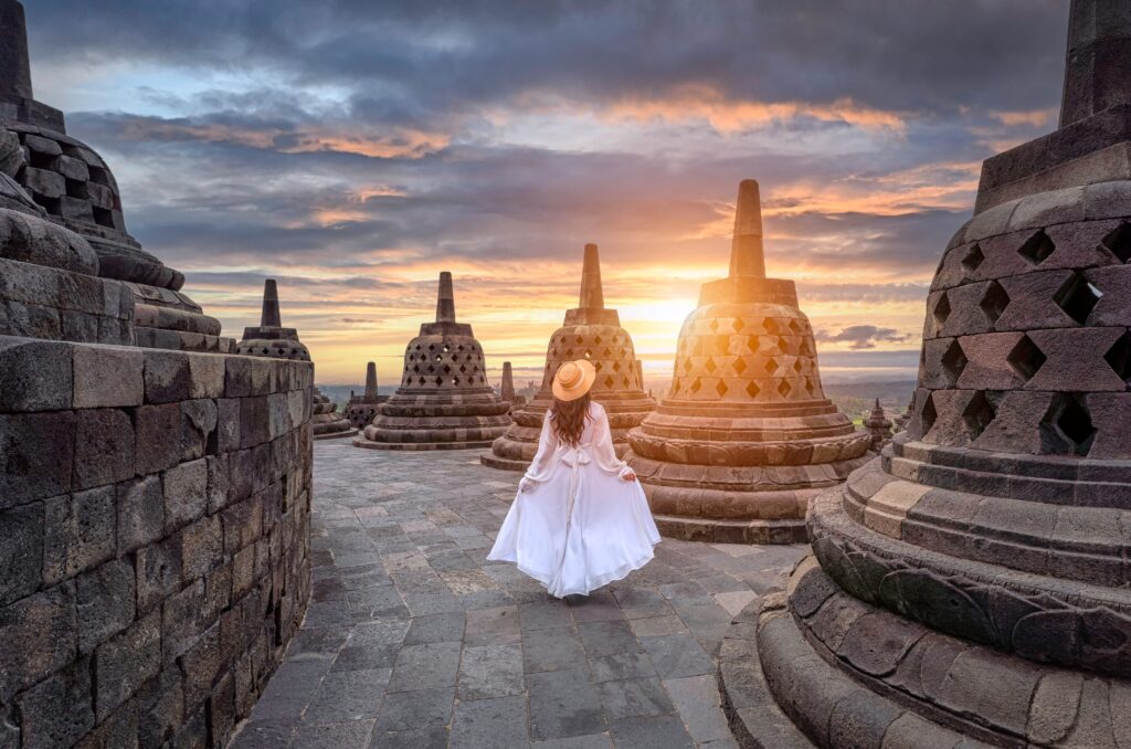Borobudur Temple at Yogyakarta Java